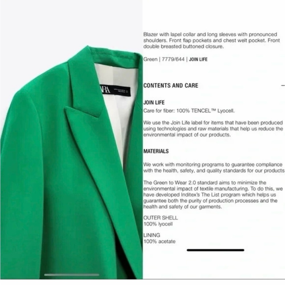 Zara Emerald Green Double-Breasted Blazer & Pants Set - Picture 14 of 14